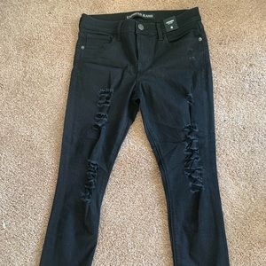 Express ripped skinny jeggings